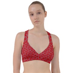 Background Abstraction Red Gray Sweetheart Sports Bra