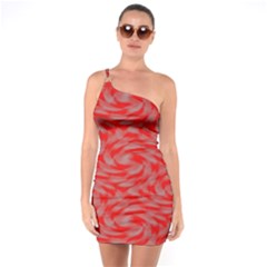 Background Abstraction Red Gray One Soulder Bodycon Dress