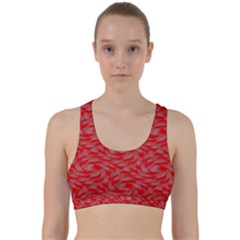 Background Abstraction Red Gray Back Weave Sports Bra