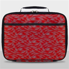 Background Abstraction Red Gray Full Print Lunch Bag