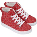 Background Abstraction Red Gray Kids  Hi-Top Skate Sneakers View3