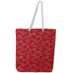 Background Abstraction Red Gray Full Print Rope Handle Tote (large)