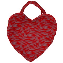 Background Abstraction Red Gray Giant Heart Shaped Tote