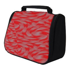 Background Abstraction Red Gray Full Print Travel Pouch (small) by HermanTelo