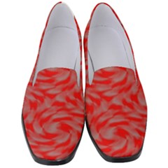 Background Abstraction Red Gray Women s Classic Loafer Heels