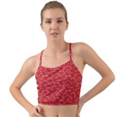 Background Abstraction Red Gray Mini Tank Bikini Top