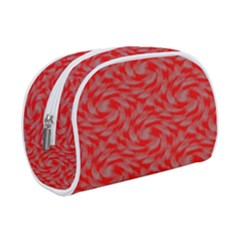 Background Abstraction Red Gray Makeup Case (small)