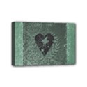 Elegant Heart With Piano And Clef On Damask Background Mini Canvas 6  x 4  (Stretched) View1