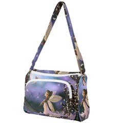 Little Fairy With Dove Front Pocket Crossbody Bag by FantasyWorld7