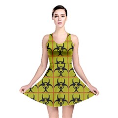 Biohazard Sign Reversible Skater Dress by ArtworkByPatrick