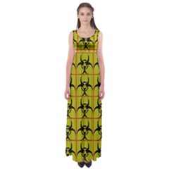 Biohazard Sign Empire Waist Maxi Dress by ArtworkByPatrick