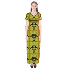 Biohazard Sign Short Sleeve Maxi Dress by ArtworkByPatrick