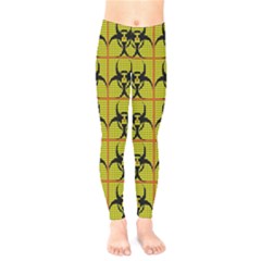 Biohazard Sign Kids  Leggings by ArtworkByPatrick