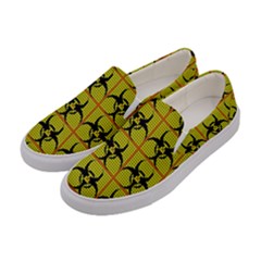 Biohazard Sign Women s Canvas Slip Ons by ArtworkByPatrick