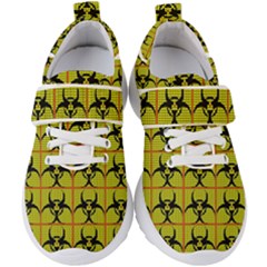 Biohazard Sign Kids  Velcro Strap Shoes by ArtworkByPatrick