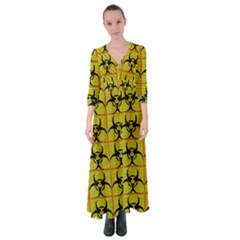 Biohazard Sign Button Up Maxi Dress by ArtworkByPatrick