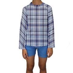 Tartan Design 2 Kids  Long Sleeve Swimwear by impacteesstreetwearfour