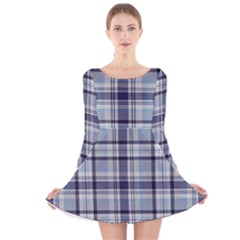 Tartan Design 2 Long Sleeve Velvet Skater Dress by impacteesstreetwearfour