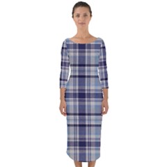 Tartan Design 2 Quarter Sleeve Midi Bodycon Dress by impacteesstreetwearfour