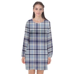 Tartan Design 2 Long Sleeve Chiffon Shift Dress  by impacteesstreetwearfour