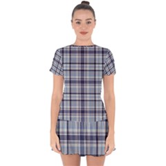 Tartan Design 2 Drop Hem Mini Chiffon Dress by impacteesstreetwearfour