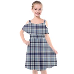 Tartan Design 2 Kids  Cut Out Shoulders Chiffon Dress by impacteesstreetwearfour