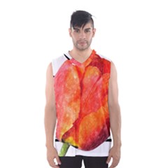 Tulip Watercolor Red And Black Stripes Men s Sportswear by picsaspassion