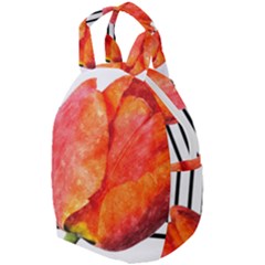 Tulip Watercolor Red And Black Stripes Travel Backpacks by picsaspassion