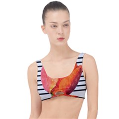 Tulip Watercolor Red And Black Stripes The Little Details Bikini Top