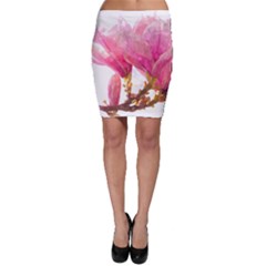 Magnolia Roze aquarel watercolor Bodycon Skirt