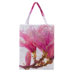 Magnolia Roze Aquarel Watercolor Classic Tote Bag by picsaspassion