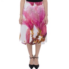 Magnolia Roze aquarel watercolor Classic Midi Skirt