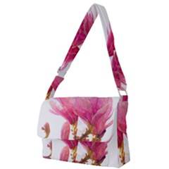 Magnolia Roze Aquarel Watercolor Full Print Messenger Bag (l)