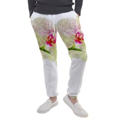 Phalenopsis Orchid White Lilac Watercolor Aquarel Men s Jogger Sweatpants by picsaspassion