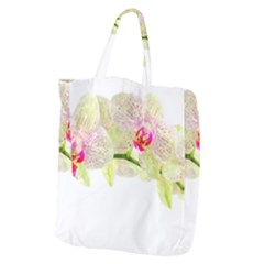 Phalenopsis Orchid White Lilac Watercolor Aquarel Giant Grocery Tote by picsaspassion