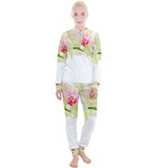 Phalenopsis Orchid White Lilac Watercolor Aquarel Women s Lounge Set by picsaspassion