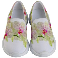 Phalenopsis Orchid White Lilac Watercolor Aquarel Kids  Lightweight Slip Ons by picsaspassion