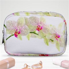 Phalenopsis Orchid White Lilac Watercolor Aquarel Make Up Pouch (small) by picsaspassion