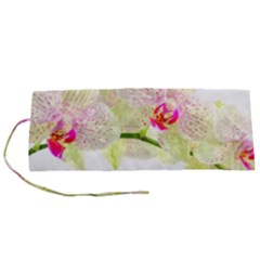 Phalenopsis Orchid White Lilac Watercolor Aquarel Roll Up Canvas Pencil Holder (s)