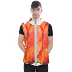 Spring Tulip Red Watercolor Aquarel Men s Puffer Vest by picsaspassion