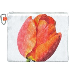 Spring Tulip Red Watercolor Aquarel Canvas Cosmetic Bag (xxxl) by picsaspassion