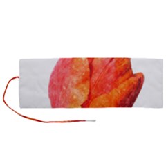 Spring Tulip Red Watercolor Aquarel Roll Up Canvas Pencil Holder (m)