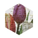 Tulips spring bouquet Wooden Puzzle Hexagon View1