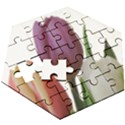 Tulips spring bouquet Wooden Puzzle Hexagon View3