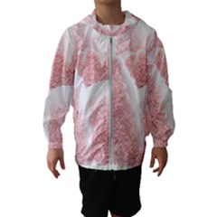 Tulip Red White Pencil Drawing Kids  Hooded Windbreaker by picsaspassion