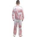 Tulip red white pencil drawing Men s Satin Pajamas Long Pants Set View2