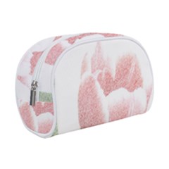 Tulip Red White Pencil Drawing Makeup Case (small) by picsaspassion