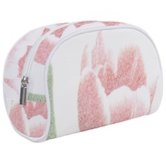 Tulip Red White Pencil Drawing Makeup Case (medium) by picsaspassion