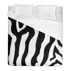 Wild Zebra Pattern Black And White Duvet Cover (full/ Double Size) by picsaspassion