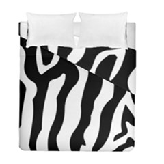 Wild Zebra Pattern Black And White Duvet Cover Double Side (full/ Double Size) by picsaspassion